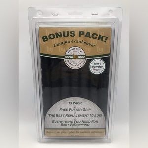 Tacki Mac Men's Oversize 13 Golf Grip Jumbo Pro Tour & Free Putter Grip Bundle